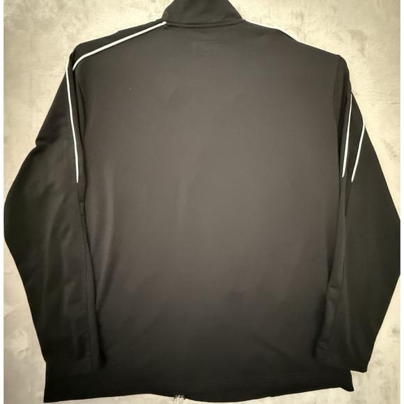 Track Jogging Suit 2XLT Black W White Stripes  Full Zip Jacket Ankle Zip Pants - Picture 8 of 16